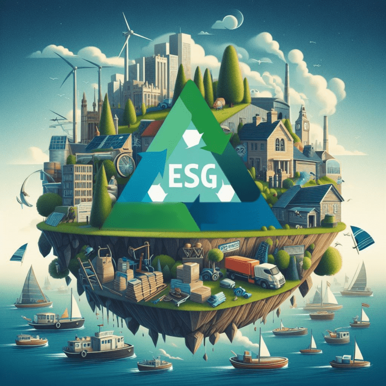 artistic interpretation to represent ESG on our planet